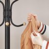 Věšák / Stojan na oblečení SOMGMICS RCR19B s 12 háčky - 182 cm vysoký | černý kov