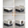 Kočičí toaleta Feandrea PPT001W01 - uzavřená - 54×43×38 cm | černá a béžová
