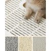 Kočičí toaleta Feandrea PPT001W01 - uzavřená - 54×43×38 cm | černá a béžová