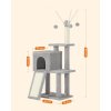 Škrabadlo pro kočky FEANDREA PCT143W01 - 118 cm | světle šedé