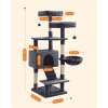 Škrabadlo pro kočky / strom FEANDREA PCT160G01 - 142 cm vysoké | šedé