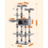 Škrabadlo pro kočky / strom FEANDREA PCT087W01 - 164 cm - extra velké | šedé