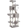 Škrabadlo pro kočky / strom pro kočky FEANDREA PCT190W01 - 206 cm extra vysoký | světle šedý