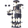 Škrabadlo pro kočky / strom FEANDREA PCT190G01 - 206 cm extra vysoké | šedé