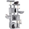 Škrabadlo pro kočky / strom FEANDREA PCT98W - 164 cm vysoké | světle šedé