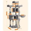 Kočičí škrabadlo / strom FEANDREA PCT019W01 - 169 cm extra velké | světle šedé