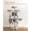 Kočičí škrabadlo / strom FEANDREA PCT019W01 - 169 cm extra velké | světle šedé
