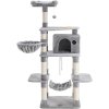 Škrabadlo pro kočky / strom FEANDREA PCT99W - 164 cm vysoké | světle  šedé