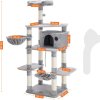 Škrabadlo pro kočky / strom FEANDREA PCT99W - 164 cm vysoké | světle  šedé