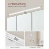Koupelnová skříňka se zrcadlem a LED světlem VASAGLE BBK124W14 – 70×14,5×70 cm | bílá