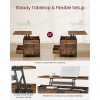 Konferenční stolek Hageland - multifunkční - hnědý | 100x50x(48-63) cm
