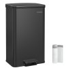 Odpadkový koš SONGMICS LTB540B4002 - 40 litrů, ocel, nášlapný pedál, soft close | černý