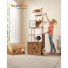 Škrabadlo pro kočky s toaletou FEANDREA PCT116X01 - 185 cm extra vysoké | hnědé
