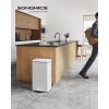 Odpadkový koš SONGMICS LTB540W4002 - 40 litrů, ocel, nášlapný pedál, soft close | bílý