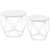 Sada 2 konferenčních stolků Sulesund - 50x40 cm, 40x36 cm | bílá