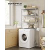 Koupelnový regál nad toaletu/pračku VASAGLE BTS023G01 - 176x83x30 cm | stříbrný