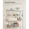 Koupelnový regál nad toaletu/pračku VASAGLE BTS023G01 - 176x83x30 cm | stříbrný