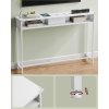 Úzký konzolový / odkládací stolek Vormstad se zásuvkami - bílý | 120x25x81 cm