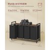 Koš na prádlo s poličkou VASAGLE BLH401B01 - 4x 40 litrů, 72x116x33 cm | černá