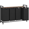 Koš na prádlo s poličkou VASAGLE BLH401B01 - 4x 40 litrů, 72x116x33 cm | černá