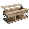 Konferenční stolek Norheim II - multifunkční - industriální styl světlý | 120x60x(48-62) cm