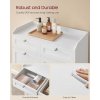 Koupelnová skříňka s košem na prádlo VASAGLE BBC751W01 – 80x79x40 cm | bílá