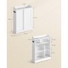 Koupelnová skříňka s posuvnými dvířky VASAGLE BBC752W01 – 80x60x20 cm | bílá