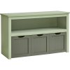 Dětská skříň / komoda Loppa s pojízdnými boxy -  60x102x30 cm | zelená