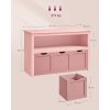 Dětská skříň / komoda Loppa s pojízdnými boxy -  60x102x30 cm | růžová