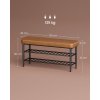 Botníková lavice EKHO Geilo - 2 police - hnědá | 100x50x30 cm