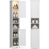 Koupelnová skříňka VASAGLE BBC566W03 s osvětlením - 170x30x30 cm | bílá