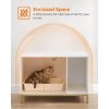 Kočičí toaleta/ skříňka FEANDREA PCL007W01V1 - 80x50x55 cm - se škrabadlem | bílá