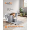 Extra velký záchod pro kočky s předložkou PPT003G01 - 76x64x33 cm | šedý