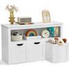 Dětská skříň / komoda Loppa s pojízdnými boxy -  60x102x30 cm | bílá