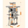 Kočičí škrabadlo / strom FEANDREA PCT18W - 172 cm vysoké | světle šedé
