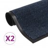 Protiprachové obdélníkové rohožky 2 ks | 90x150 cm | modré