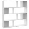 Knihovna / dělící stěna Grit - 110x24x110 cm - MDF | bílá