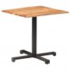 Bistro stůl Dansey - s živými hranami - akáciové dřevo | 80x80x75 cm