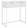 Konzolový stolek Nordkil - ocel - 72 x 35 x 75 cm | bílý