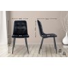 Jídelní židle Antibes - samet | černá