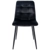 Jídelní židle Antibes - samet | černá