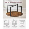 Kulatý konferenční stolek Toreveg - 88x47 cm | rustikální hnědá a černá