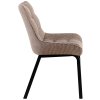 Jídelní židle Saranda - látka - černé nohy | světle hnědá