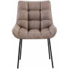 Jídelní židle Saranda - látka - černé nohy | světle hnědá