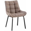 Jídelní židle Saranda - látka - černé nohy | světle hnědá