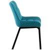 Jídelní židle Saranda - látka - černé nohy | tyrkysová