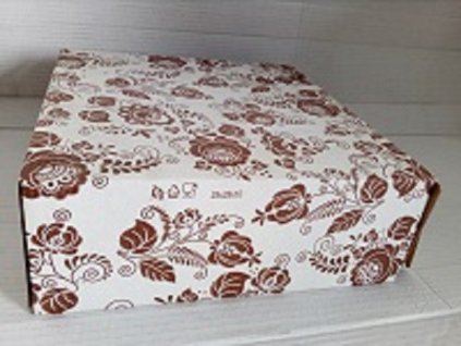 1190 tortova krabica z vlnitej lepenky 28x28x10cm celoplosna potlac 50ks