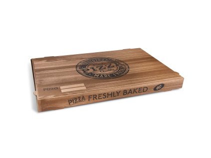 1223 krabica na pizzu mikrovlnita lepenka kraft 60 x 40 x 5 cm 50 ks