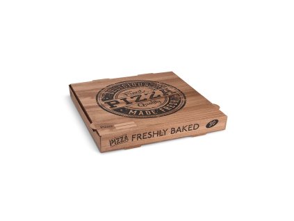 1235 krabica na pizzu mikrovlnita lepenka kraft 30 x 30 x 4 cm 100 ks