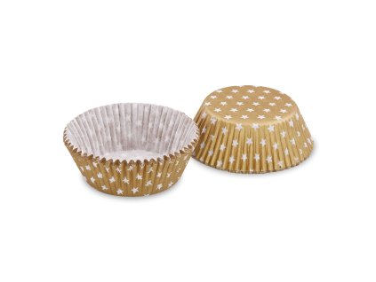 1292 cukr kosicky zlate s bielymi hviezdickami 50x30mm 40ks